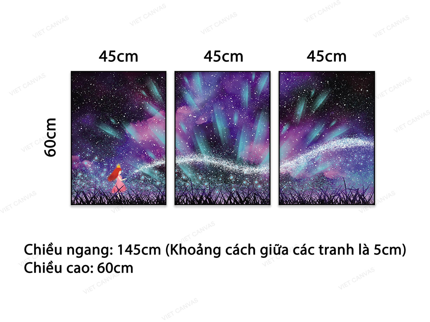 Bộ 3 Tranh Nàng Tiên Nhỏ Giữa Ngân Hà - VB799