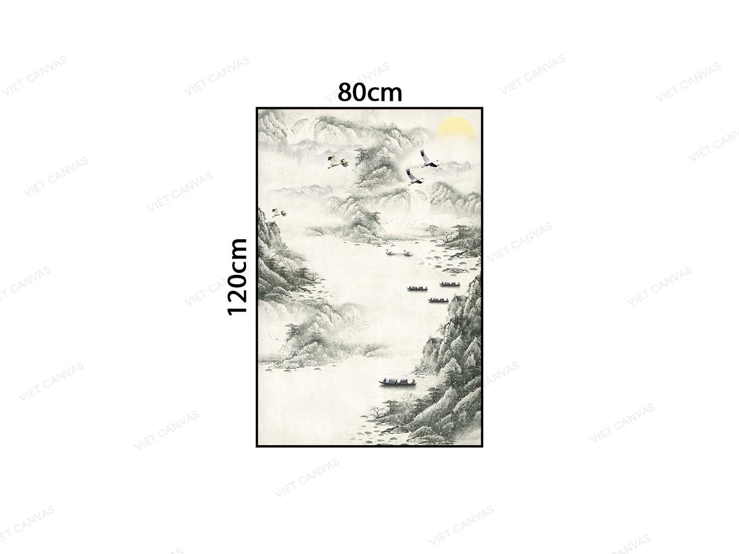 Tranh Bến Thuyền Trong Sương Sớm - VC375