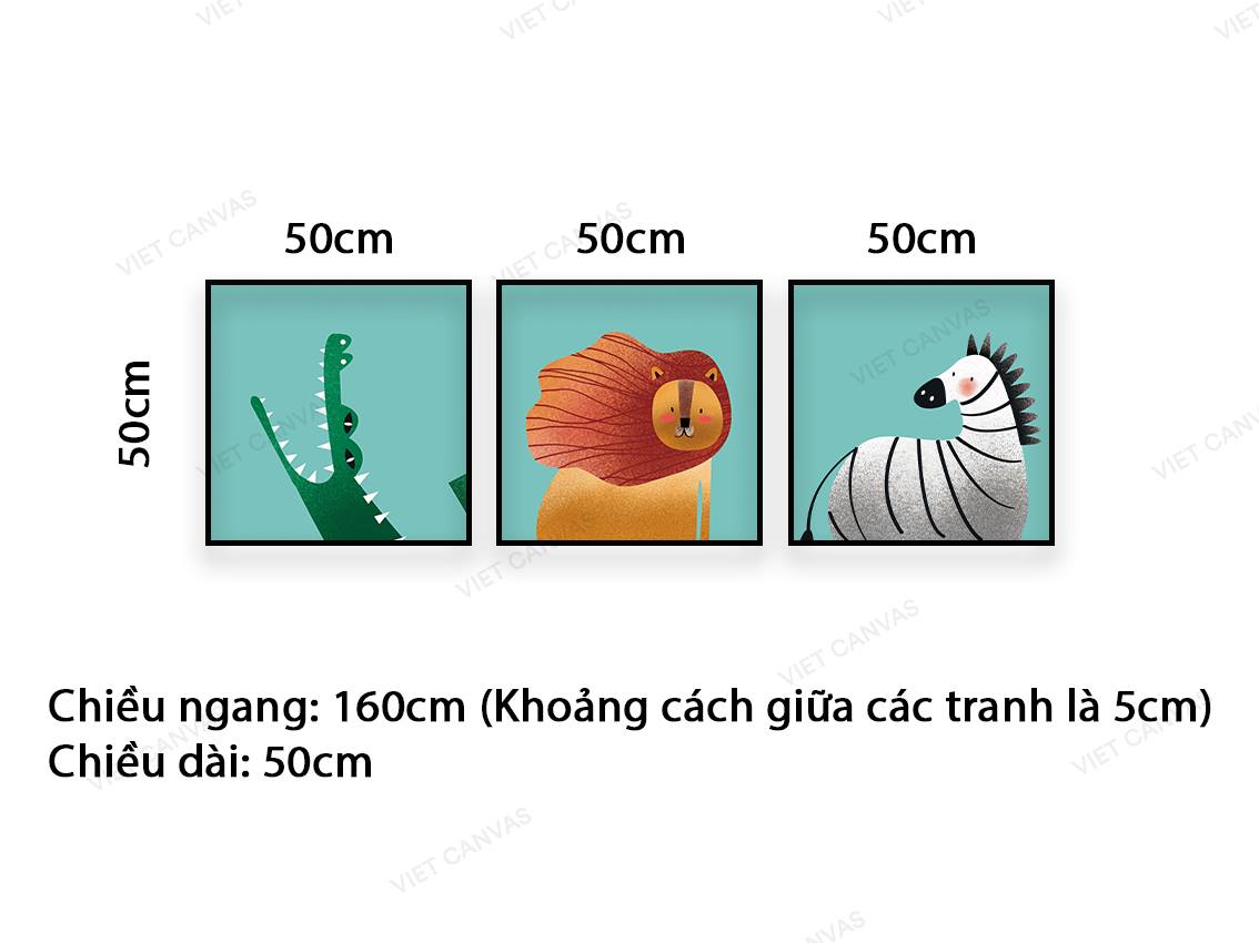 Bộ 3 Tranh Động Vật - VC010