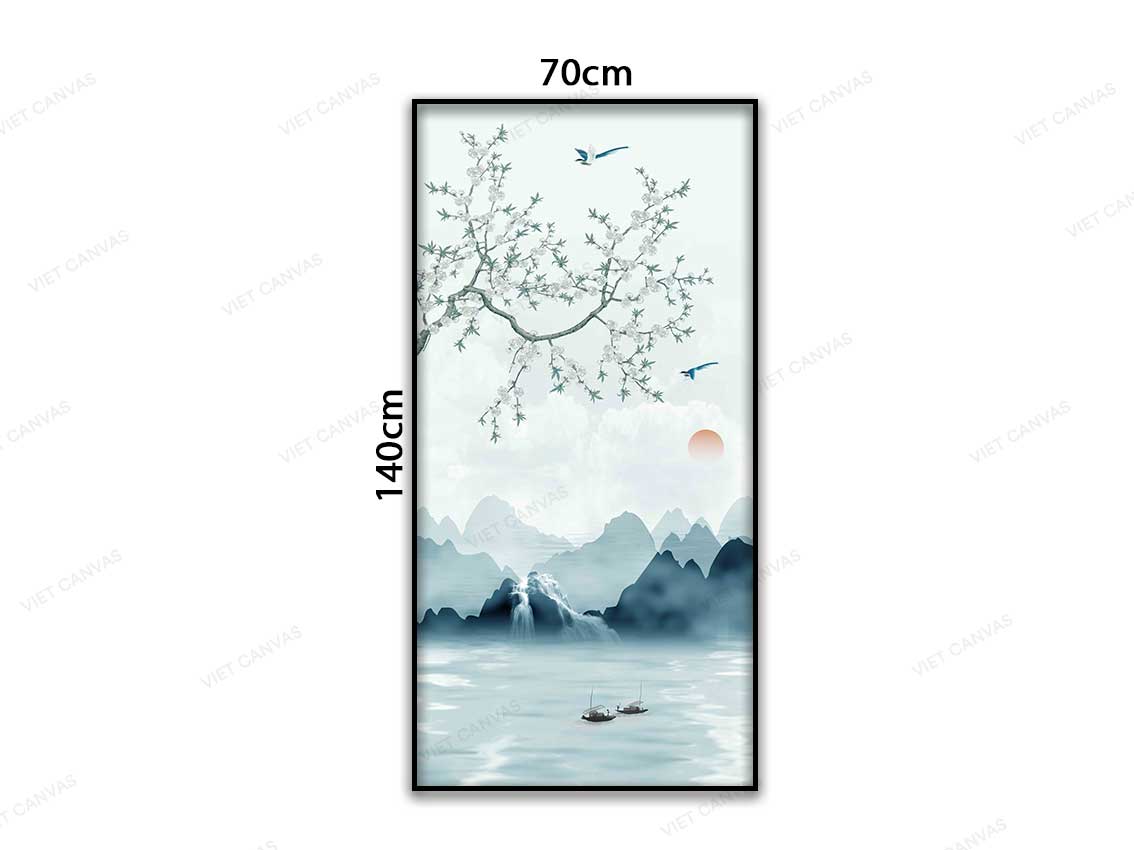 Tranh Một Buổi Sáng Trong Lành Trên Dòng Sông - VC282