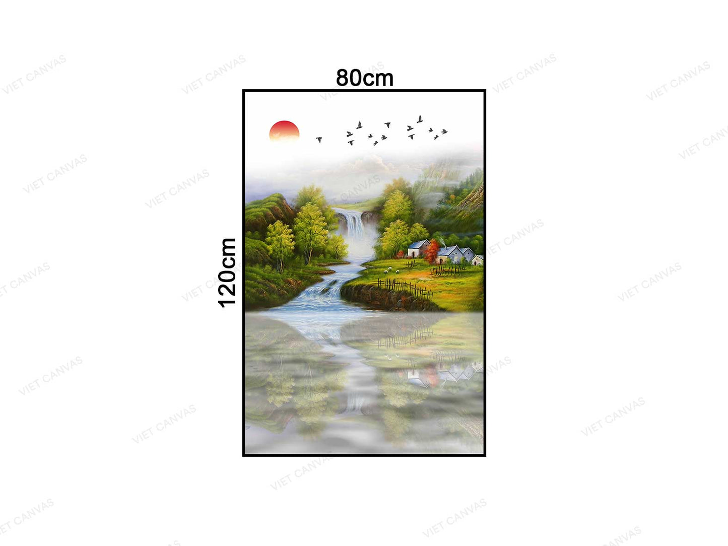 Tranh Hoàng Hôn Trên Quê Hương - VC525