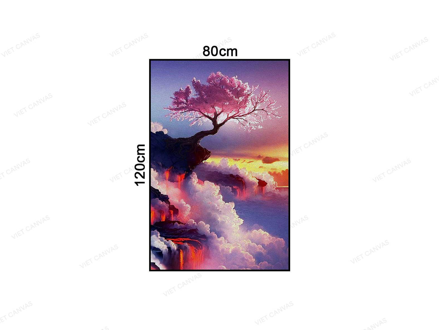 Tranh Cây Đơn Độc Giữa Biển Nham Thạch - VC430