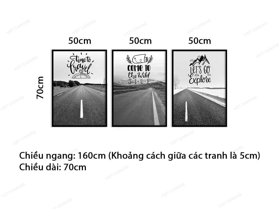 Bộ 3 Tranh Con Đường Phía Trước - VB978