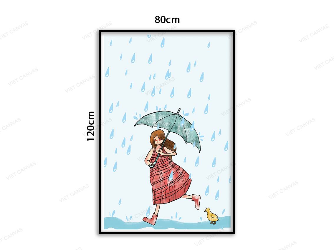 Tranh Câu Chuyện Dưới Mưa - VC017