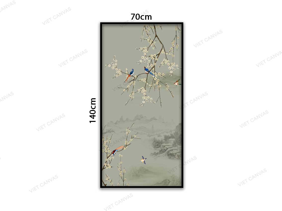 Tranh Oanh Yến Trên Cành Hoa Ban Trắng - VC346