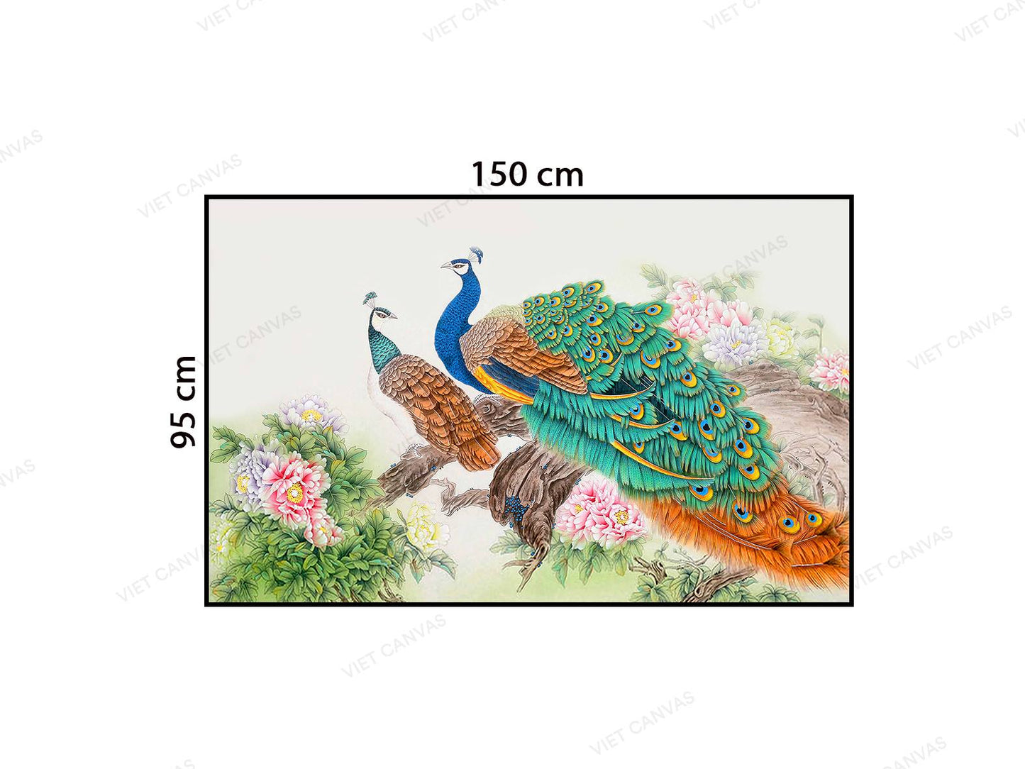 Tranh Đôi Công Đón Xuân - VB762