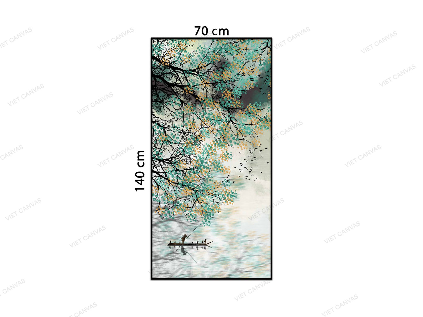 Tranh Con Đò Trở Về Trong Chiều Xuân - VC258