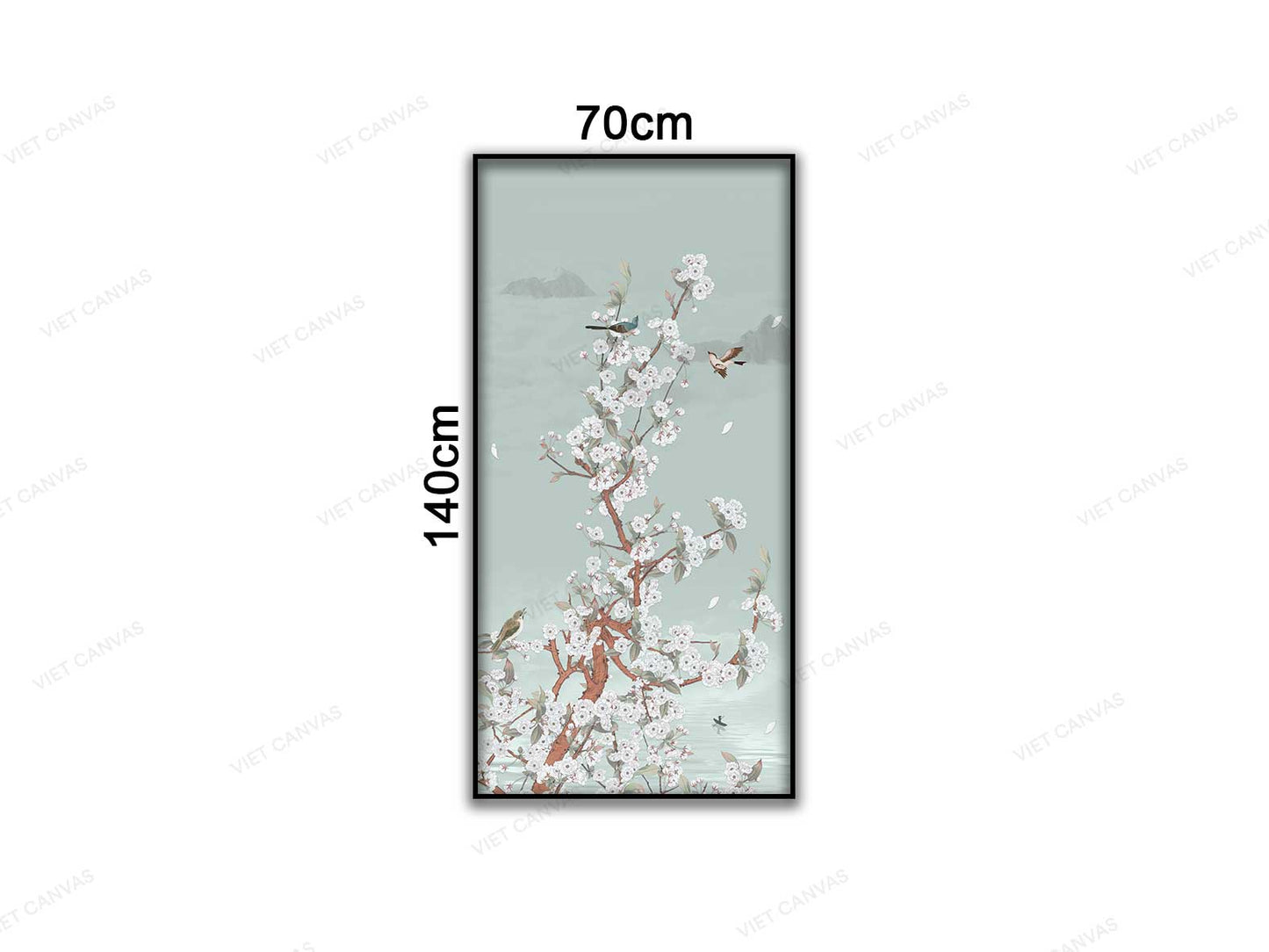 Tranh Đàn Chim Đón Xuân Trên Cây Hoa Sữa - VC380