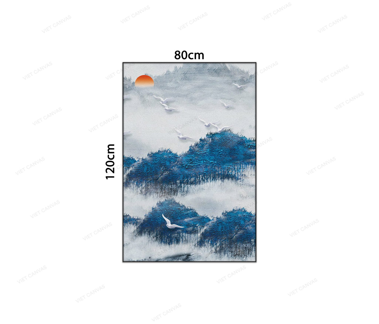 Tranh Chim Bay Thẳng Cánh Giữa Rừng Cây - VC142