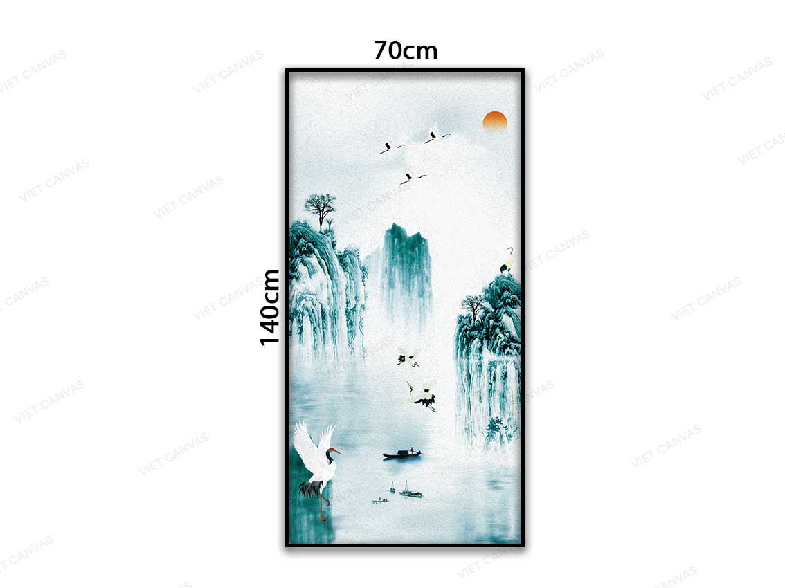 Tranh Dòng Sông Bên Đồi Núi - VC277
