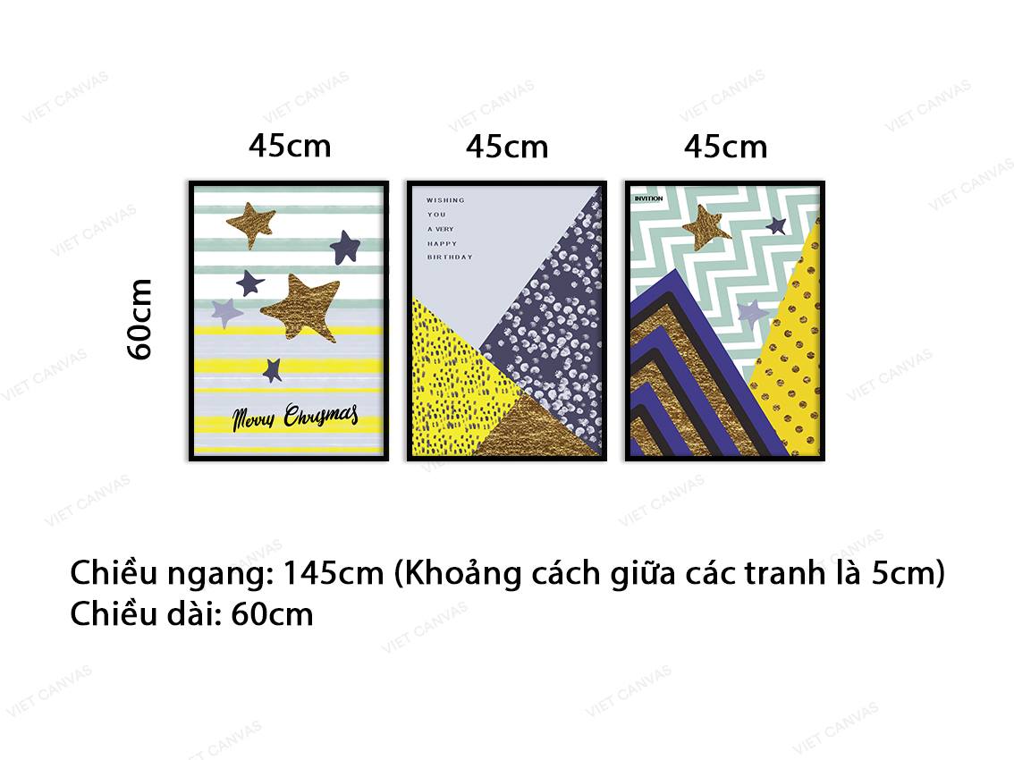 Bộ 3 Tranh Những Ngôi Sao Xinh - VB950