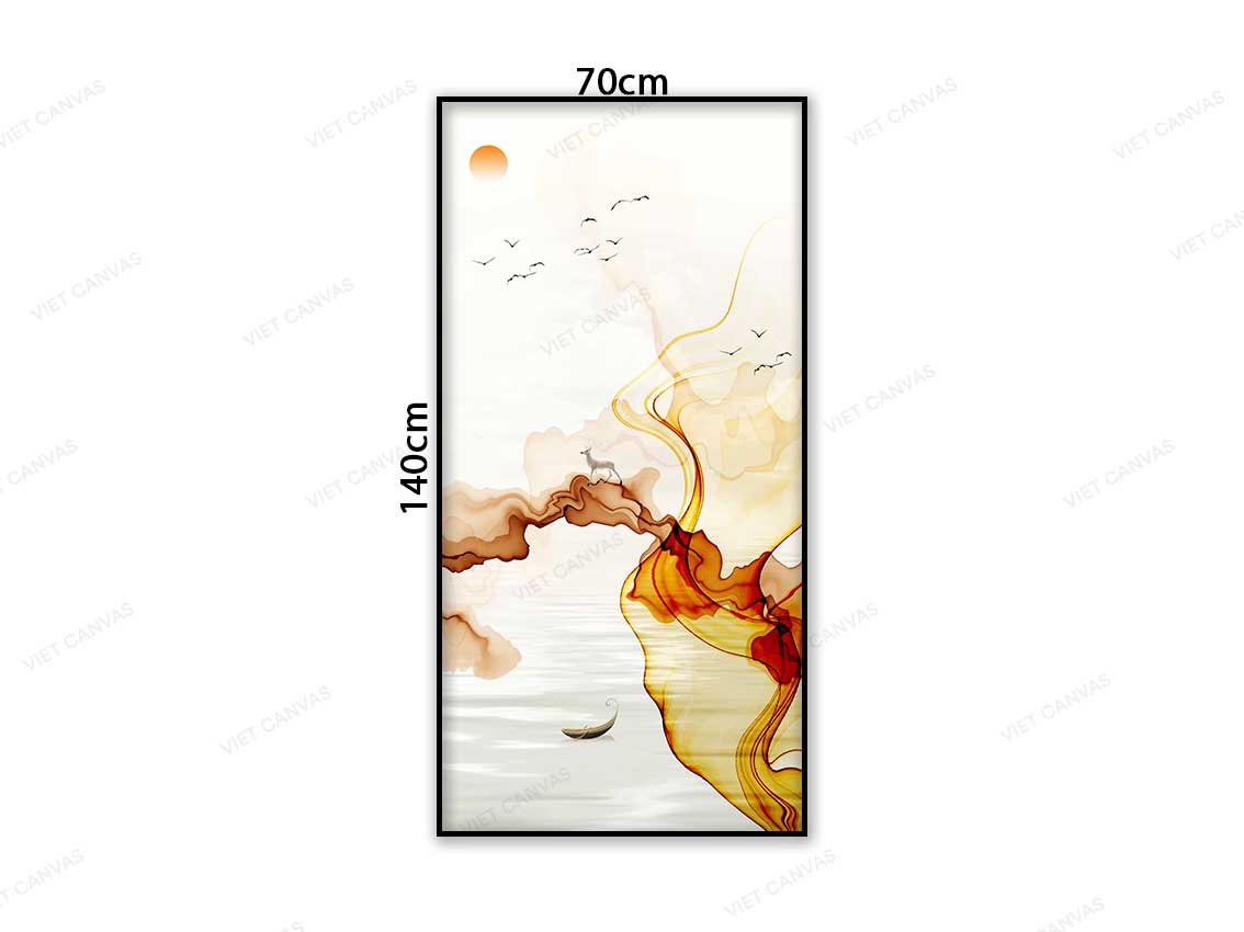 Tranh Người Lái Đò, Hươu Nai Và Đàn Chim - VC300