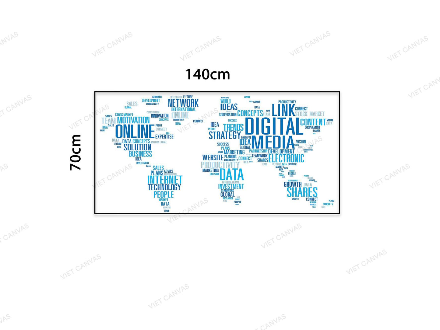 Tranh Bản Đồ Thế Giới Treo Tường - VB533