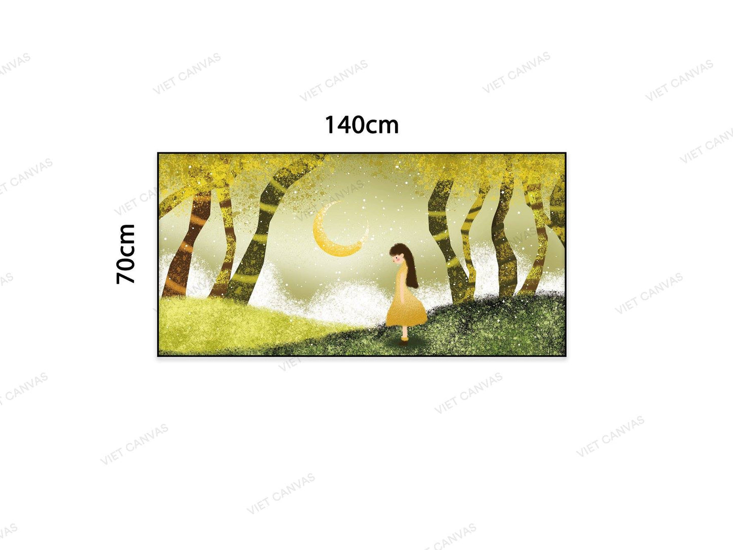 Tranh Cô Bé Bước Ra Từ Khu Vườn Cổ Tích - VB424