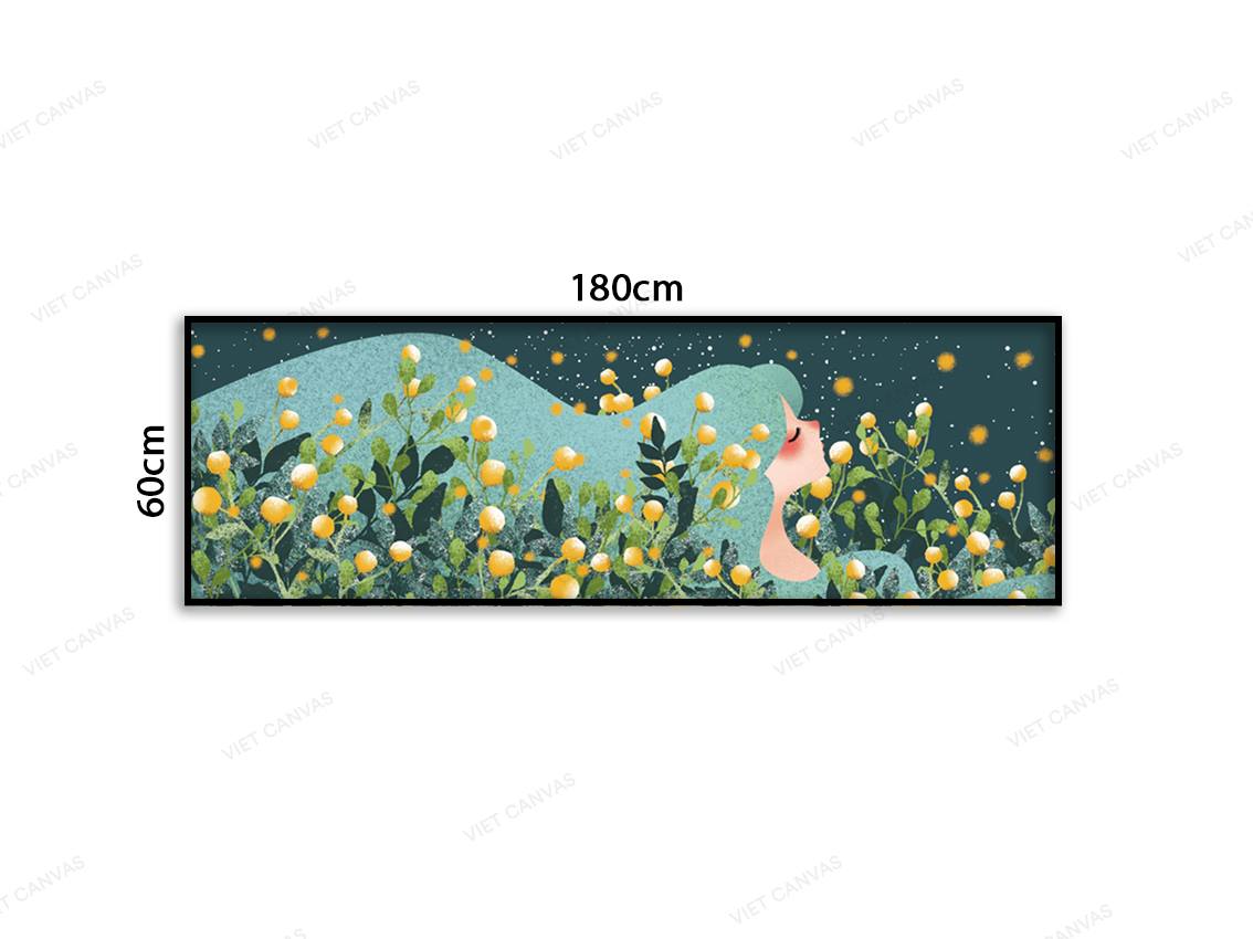 Tranh Cô Gái Tóc Mây Trong Vườn Cam - VB989