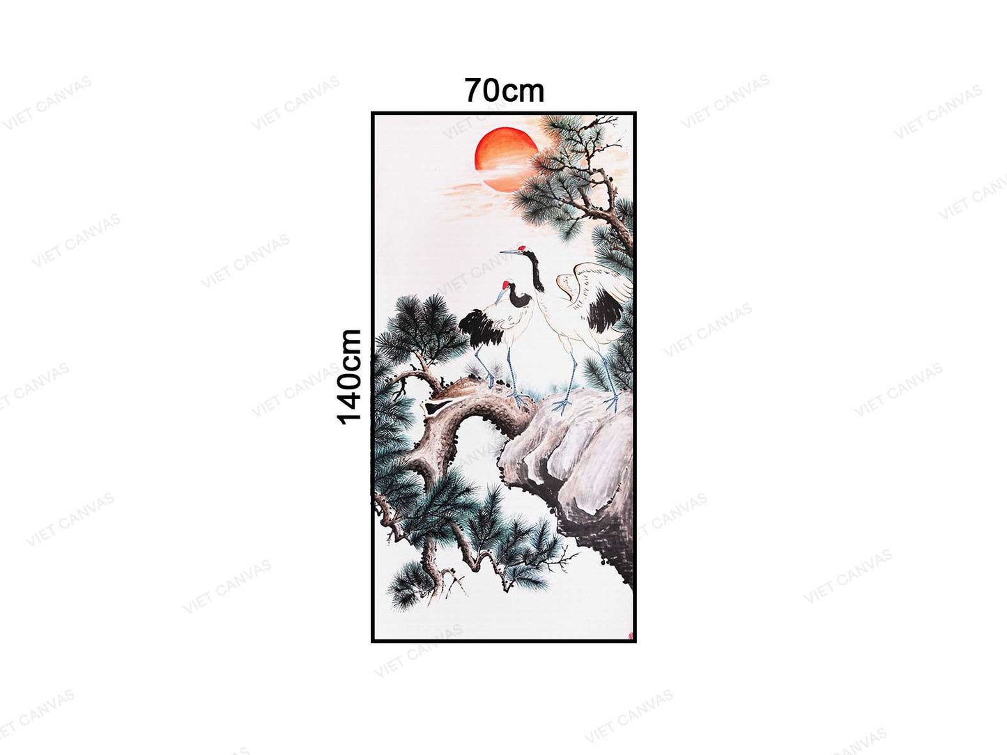 Tranh Đôi Hạc Trên Tháp Tùng - VC463