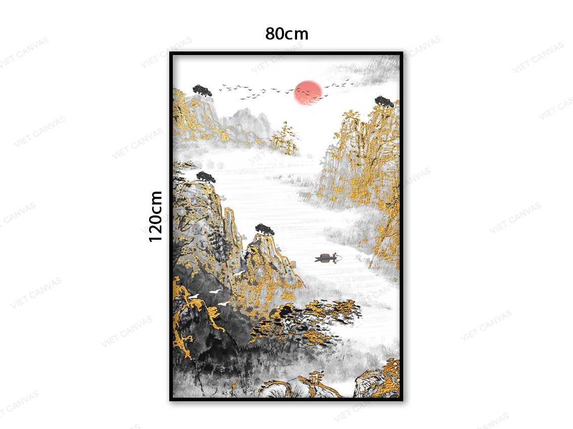 Tranh Con Đò Giữa Núi - VC286