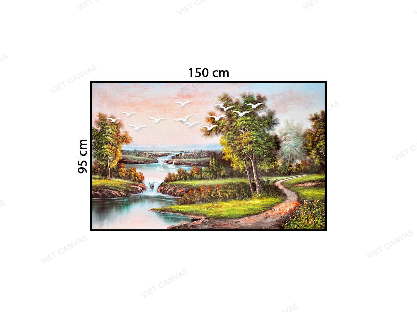 Tranh Buổi Chiều Bên Sông Quê Tôi - VB722