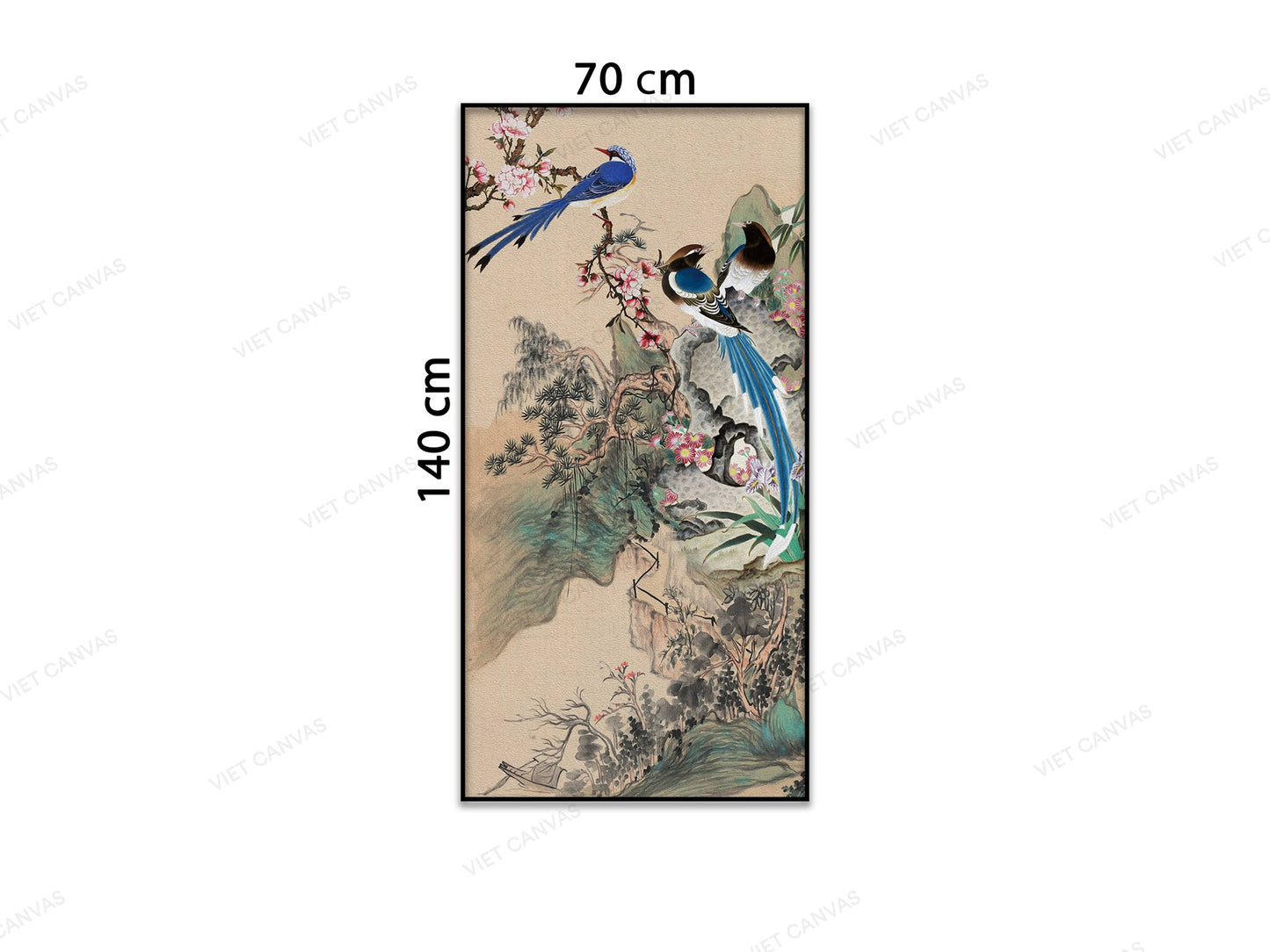 Tranh Đàn Chim Trên Cành Đào - VC476