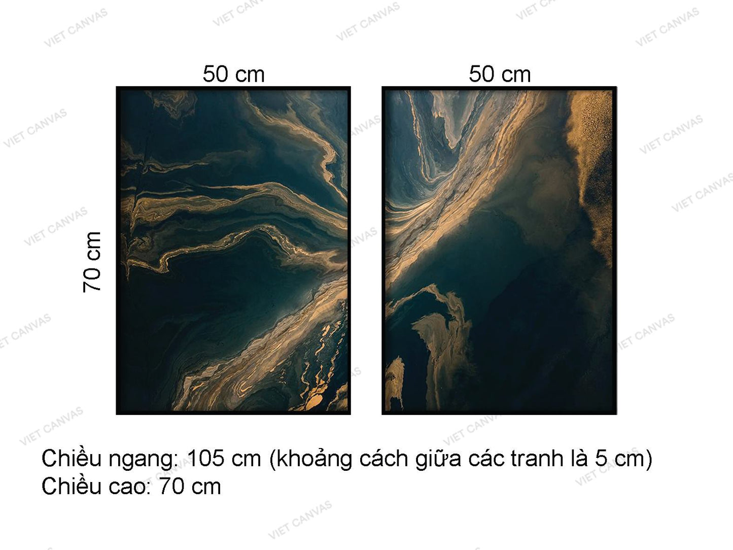 Bộ 2 Tranh Sắc Màu Trừu Tượng - VB605