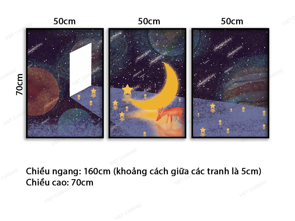 Bộ 3 Tranh Cuộc Du Hành Ngoài Không Gian - VB797