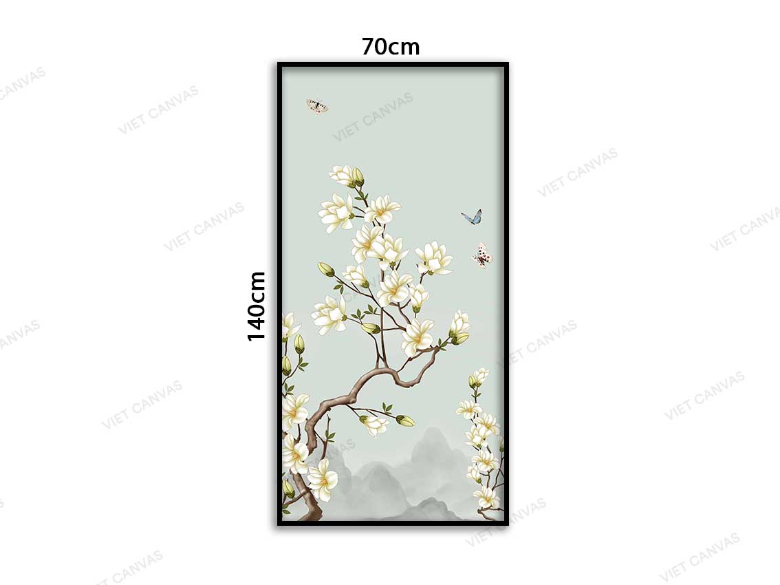 Tranh Những Chú Bướm Bên Cành Hoa - VD033