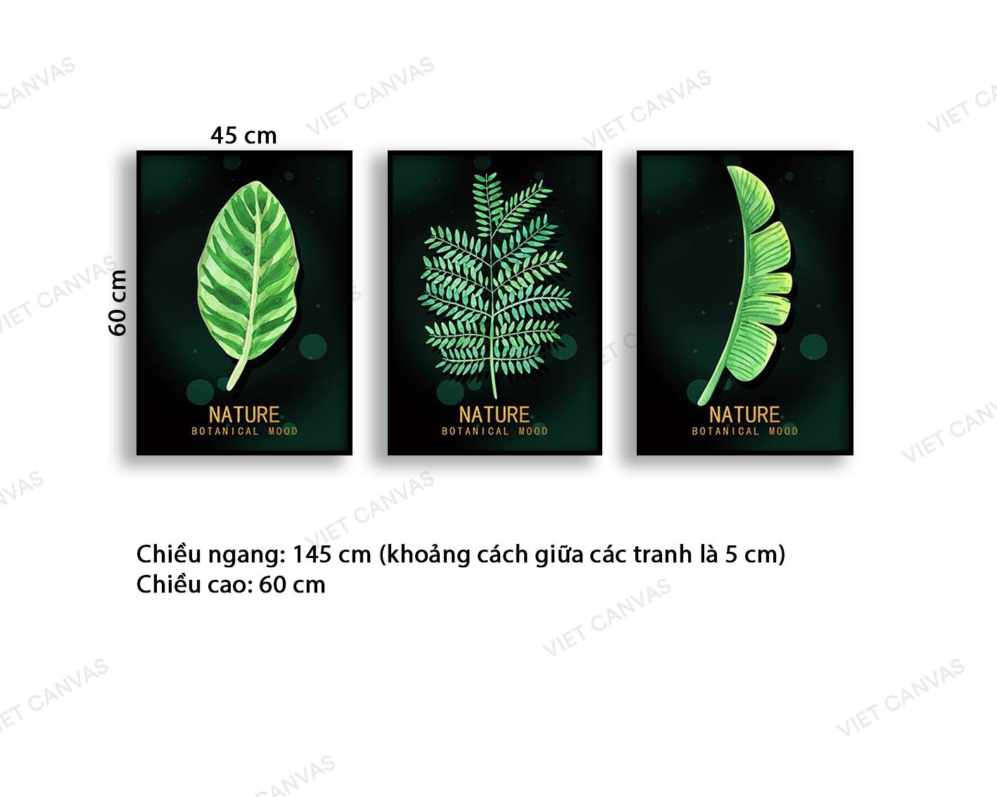 Bộ 3 Tranh Ba Chiếc Lá - VB954
