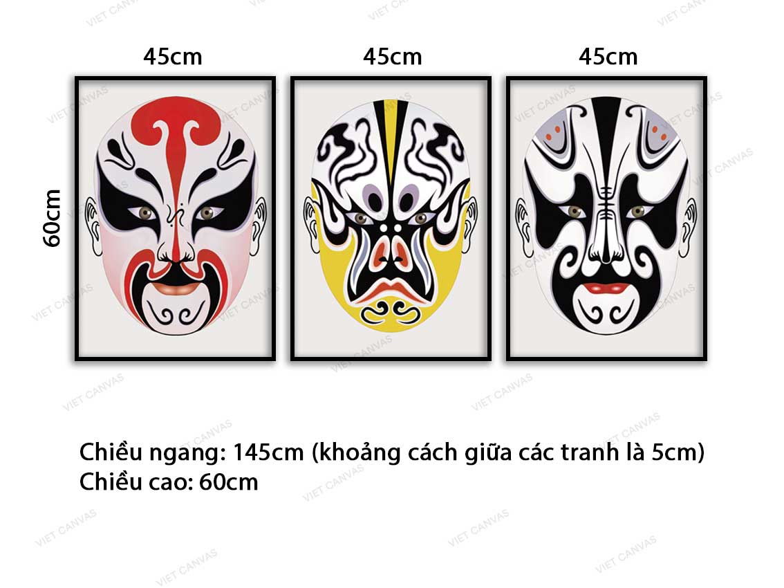 Bộ 3 Tranh Những Chiếc Mặt Nạ Huyền Bí - VC807
