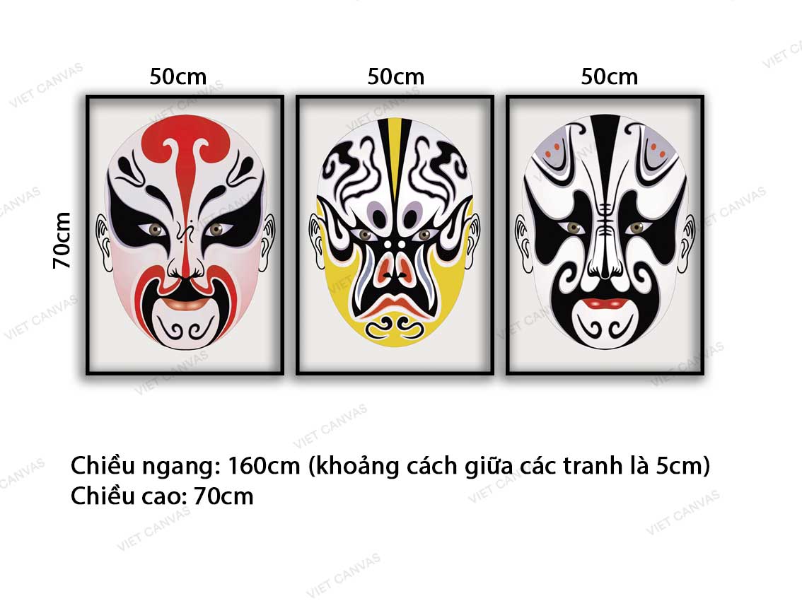 Bộ 3 Tranh Những Chiếc Mặt Nạ Huyền Bí - VC807