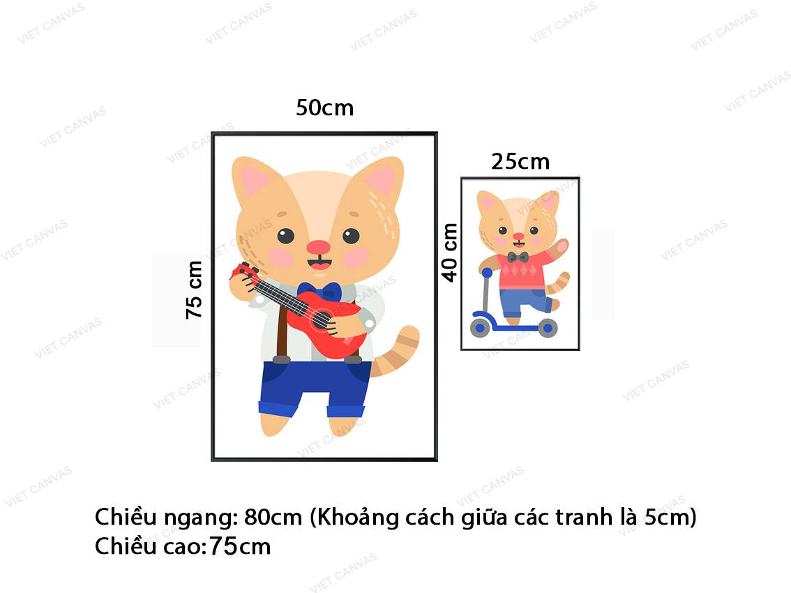 Bộ 2 Tranh Thú Hoạt Hình - VY006.3