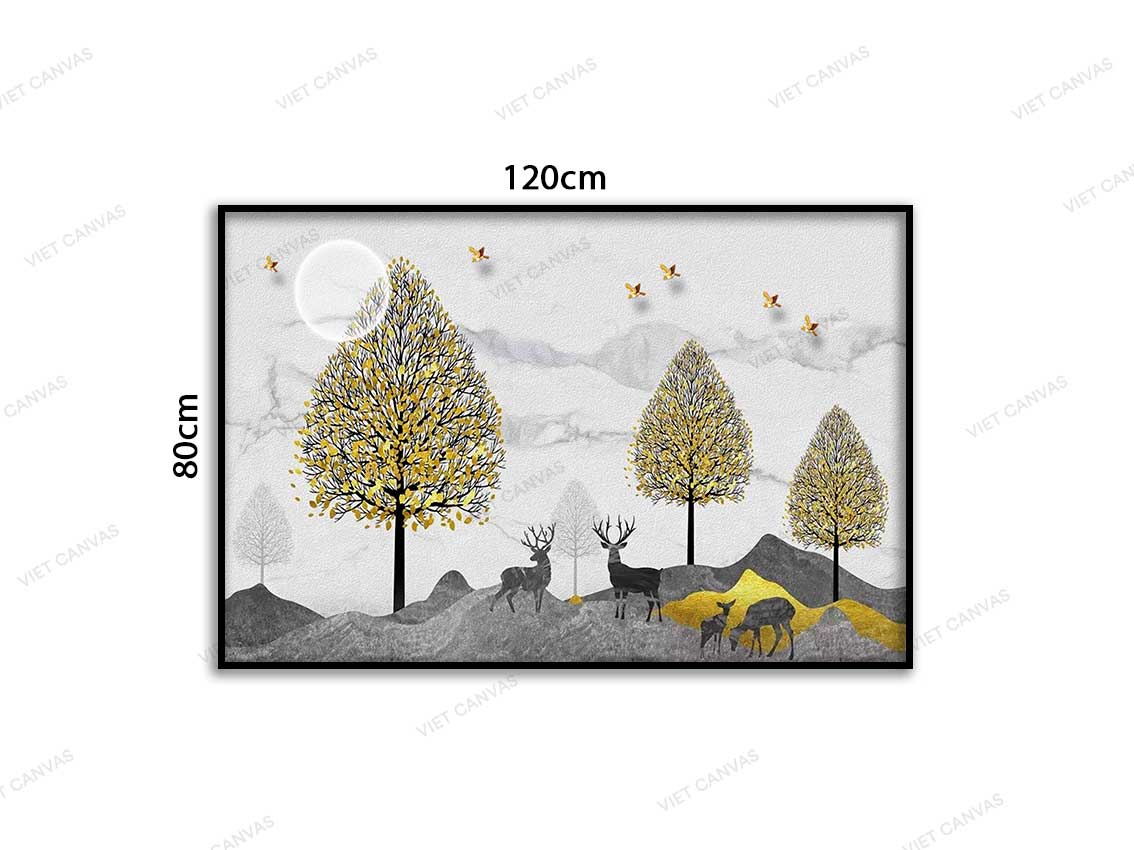 Tranh Đàn Hưu Nhỏ Trong Cánh Rừng - VD004