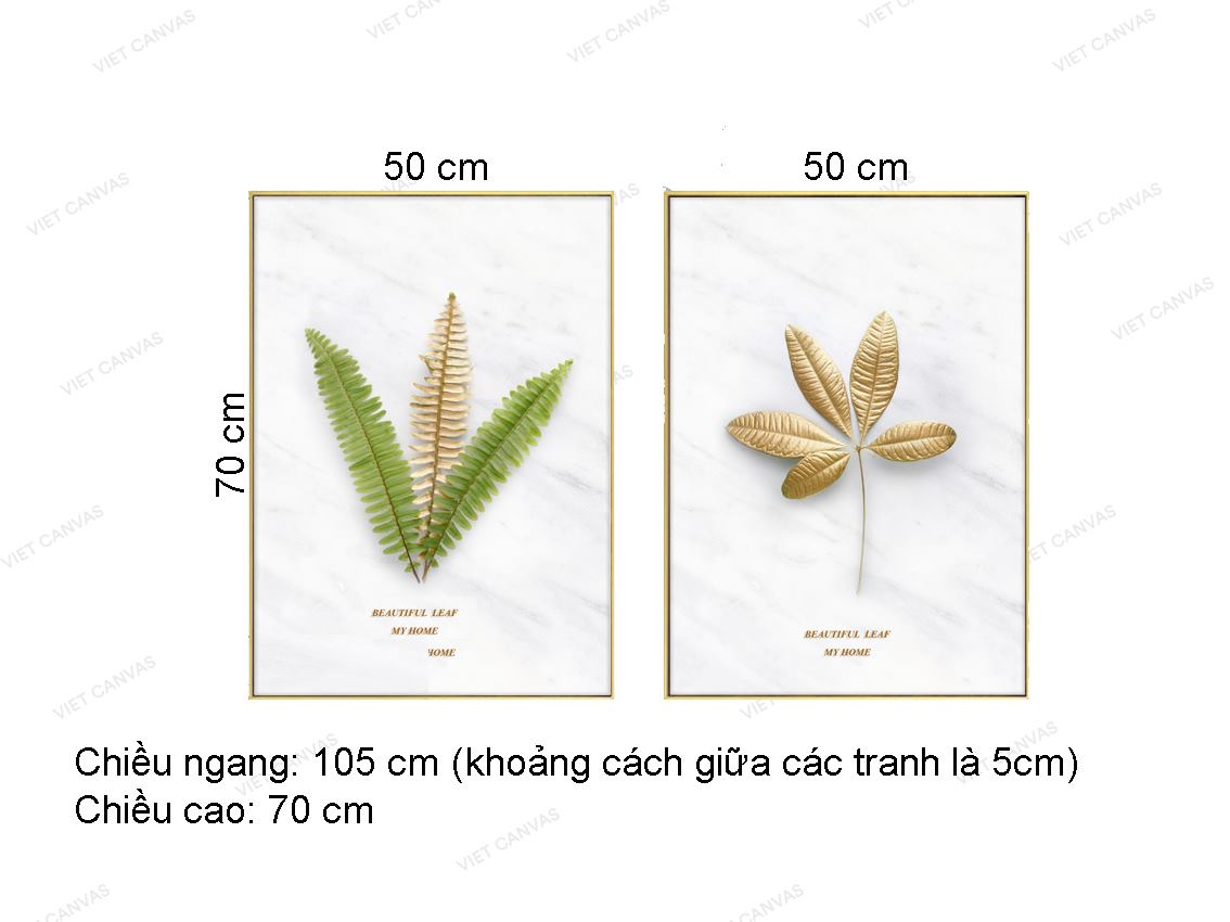 Bộ 2 Tranh Những Chiếc Lá Vàng - VZ131.1