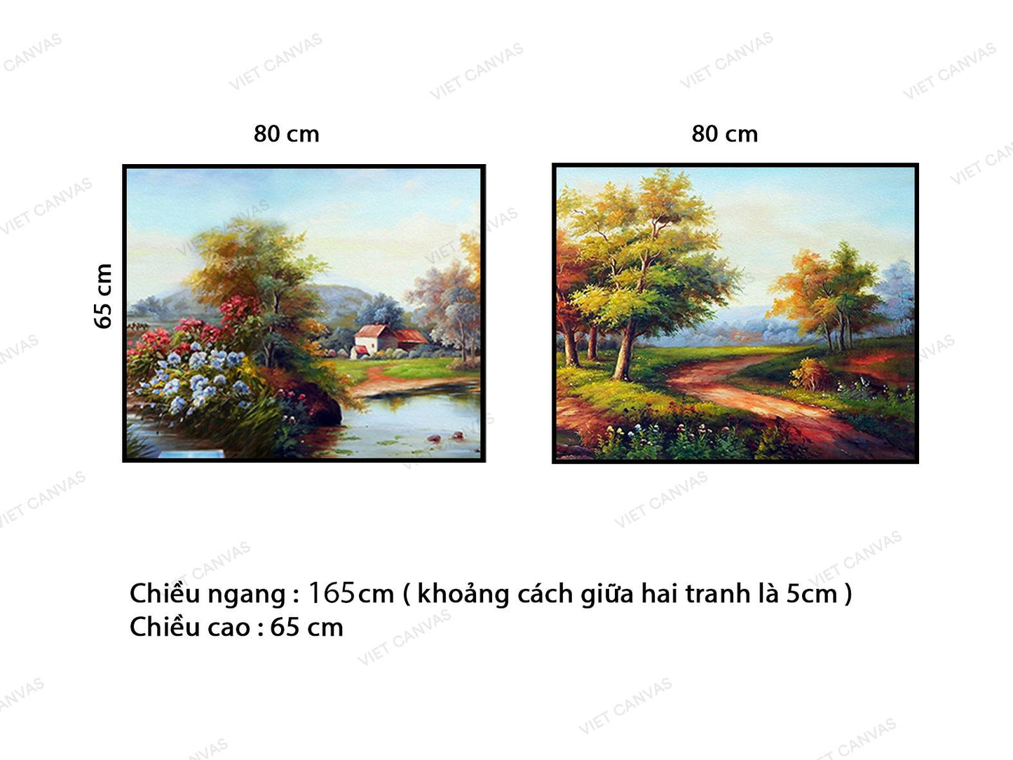 Bộ 2 Tranh Cảnh Thiên Nhiên Đẹp Nao Lòng - VZ490.2