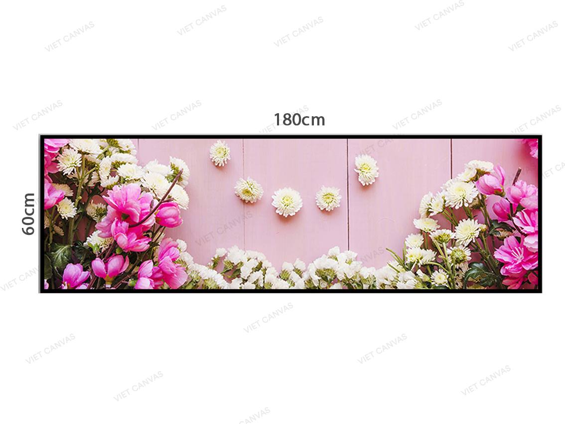 Tranh Hoa Sắc Trắng Hồng - VZ796