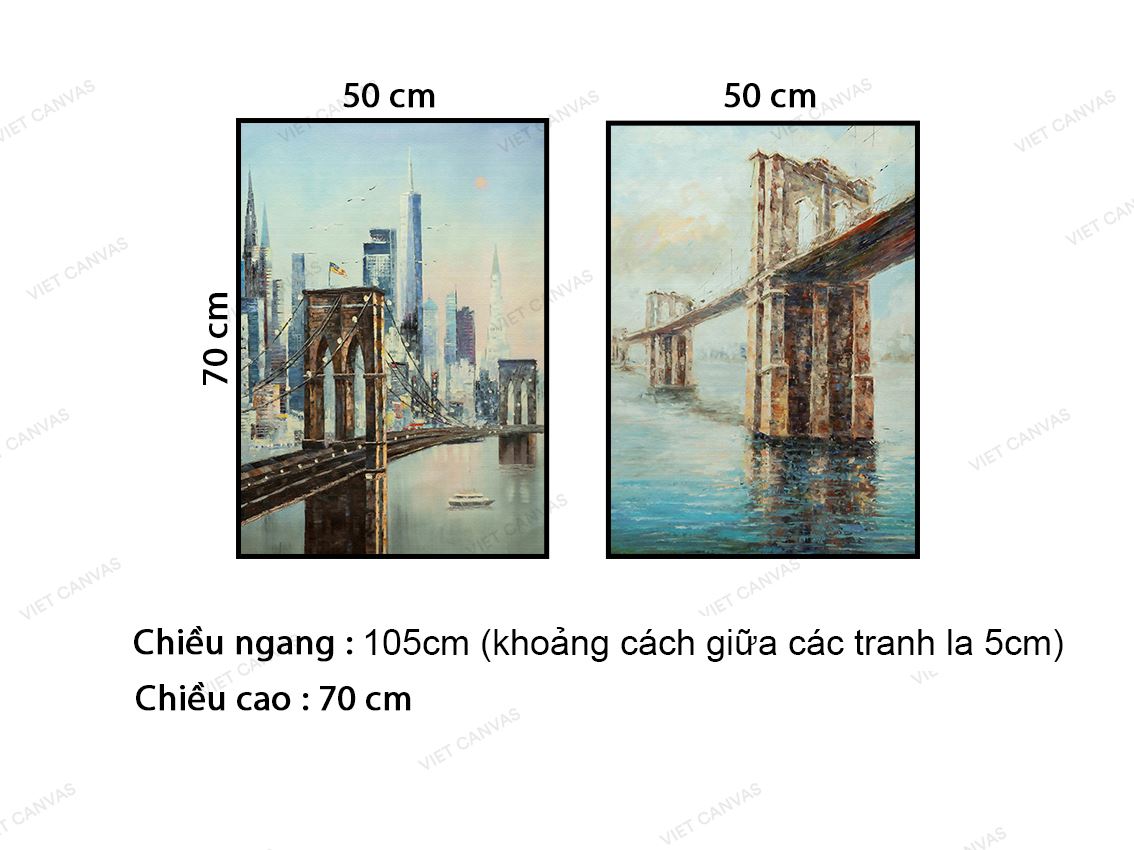 Bộ 2 Tranh Những Cây Cầu Nổi Tiếng - VZ538.2
