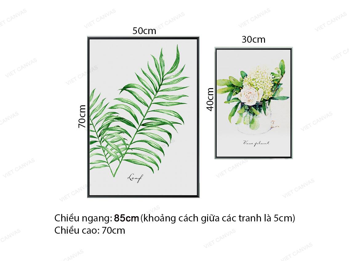 Bộ 2 Tranh Hoa Và Lá - VZ295.4