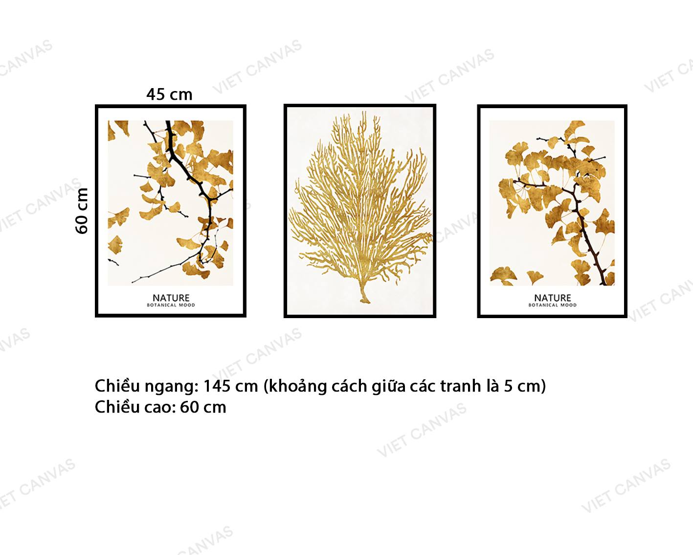 Bộ 3 Tranh Sắc Vàng Mùa Thu - VZ067.2