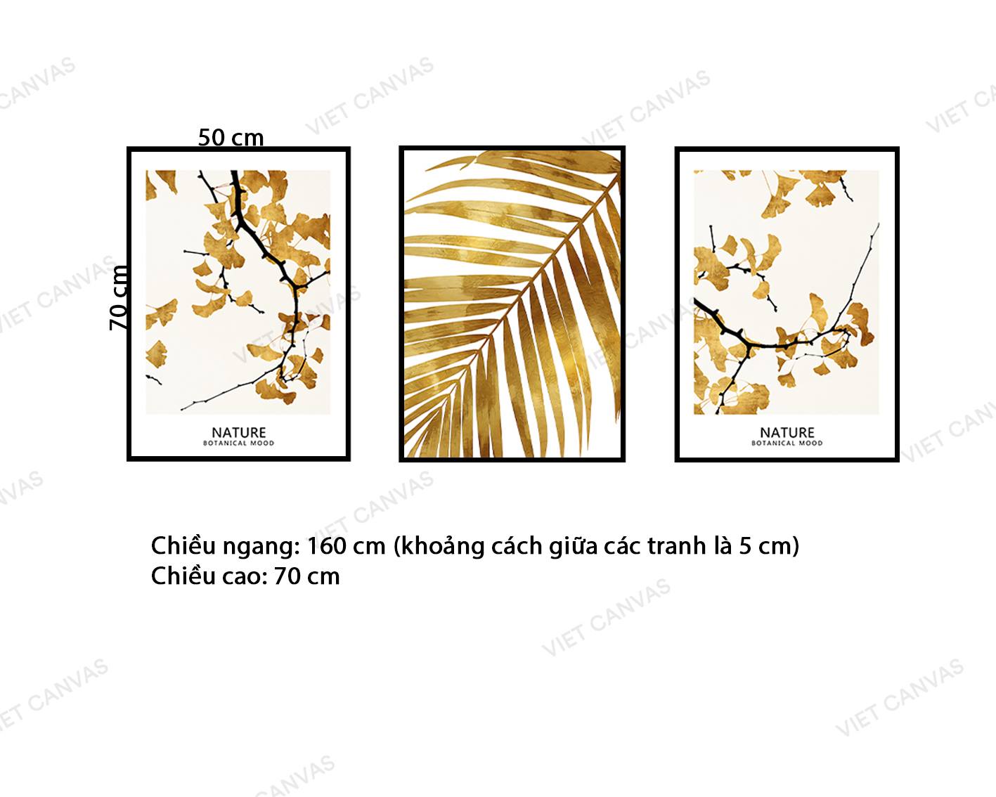 Bộ 3 Tranh Lá Vàng - VZ067.3