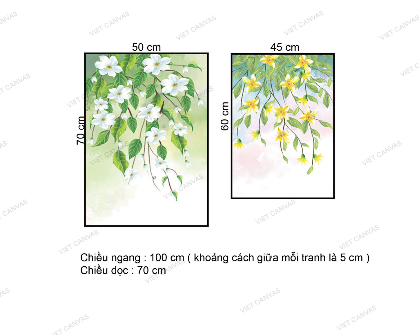Bộ 2 Tranh Hoa Dã Quỳ - VZ603.3