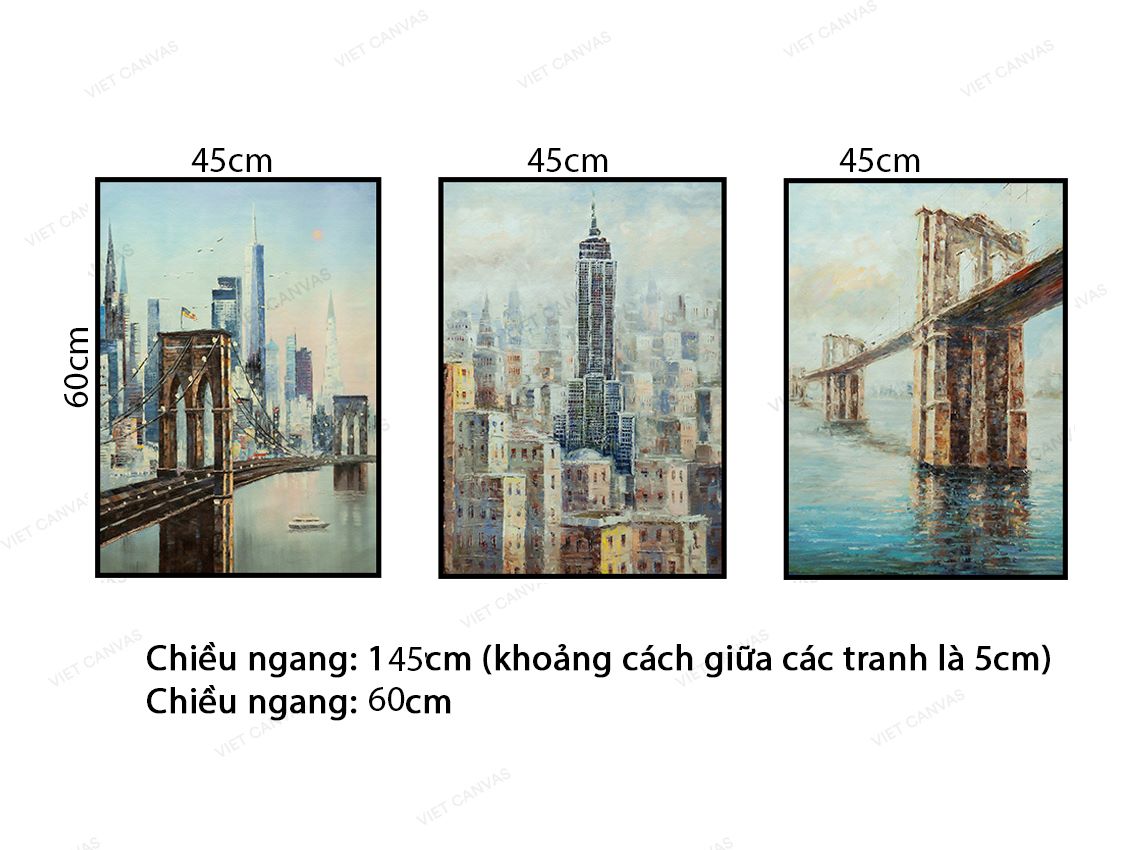 Bộ 3 Tranh Địa Danh Thế Giới - VZ538.1
