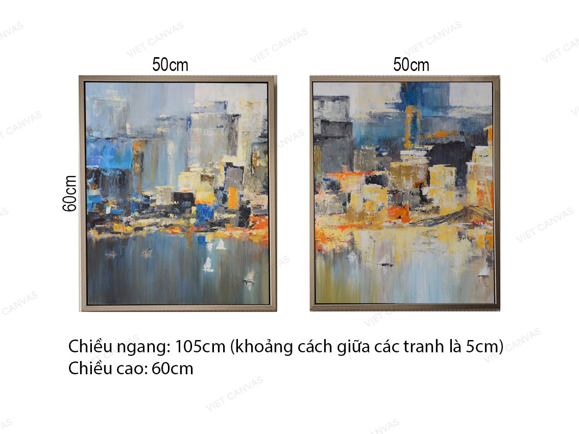 Bộ 2 Tranh Sắc Màu Trừu Tượng - VZ523.3