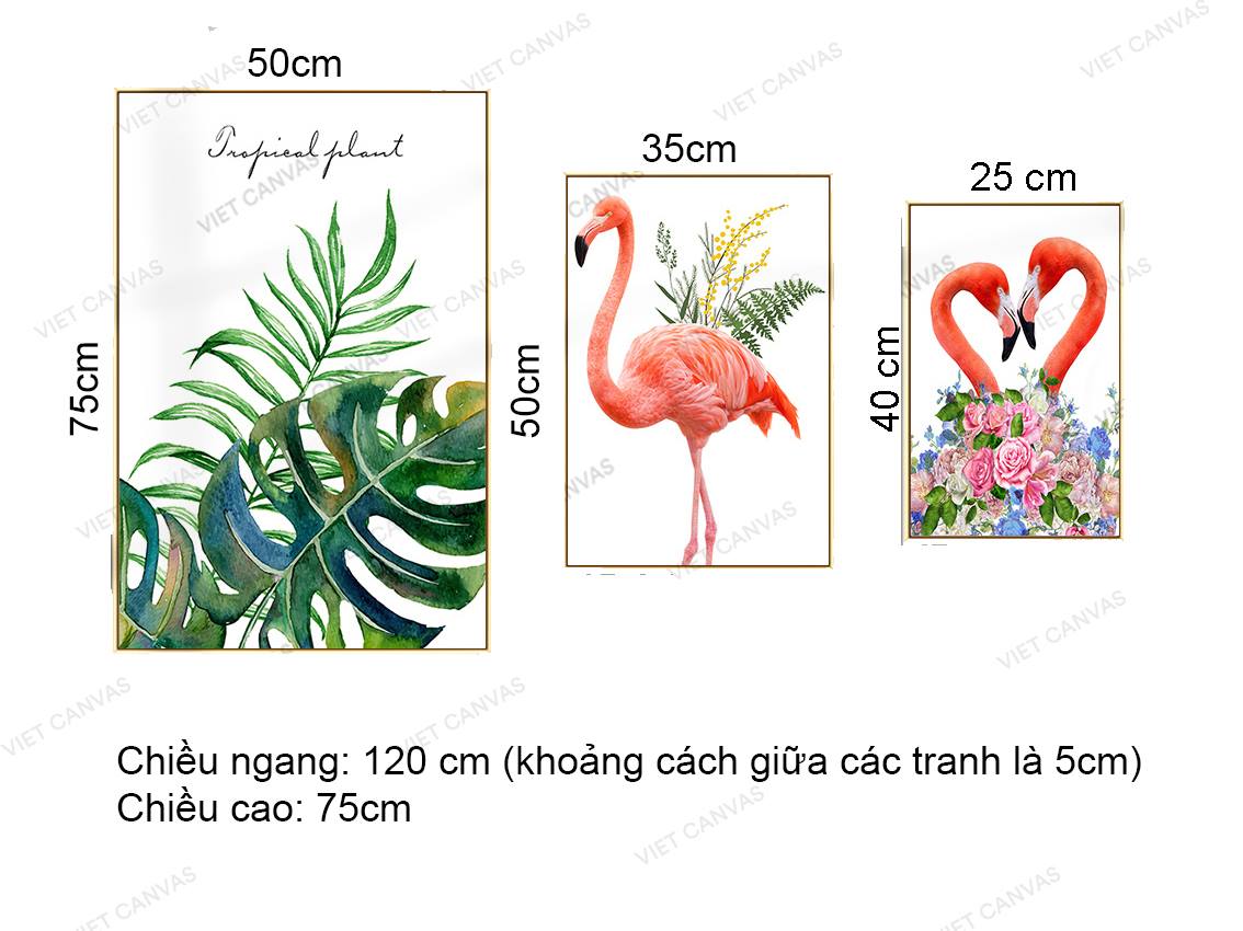 Bộ 3 Tranh Cặp Hồng Hạc - VZ119.3