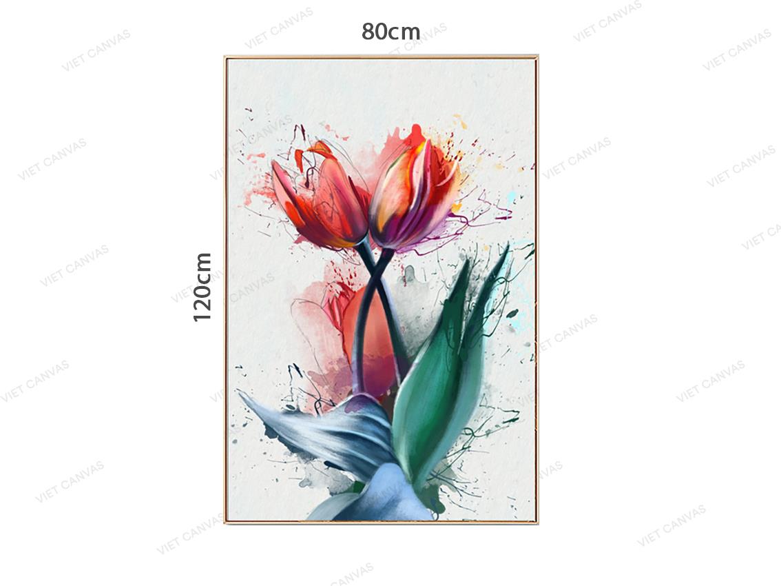Tranh Hai Bông Hoa Ấn Tượng - VZ790