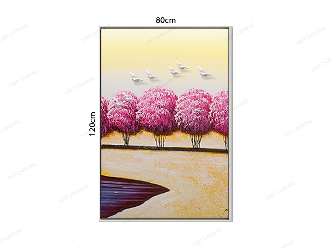 Tranh Hàng Cây Trái Tim Ngọt Ngào - VZ494.3