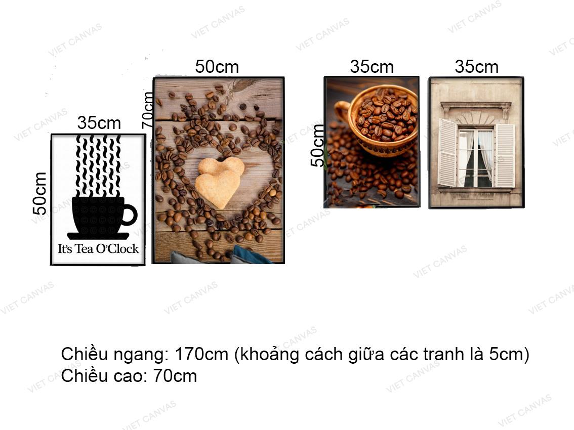 Bộ 4 Tranh Cà Phê - VZ155.1