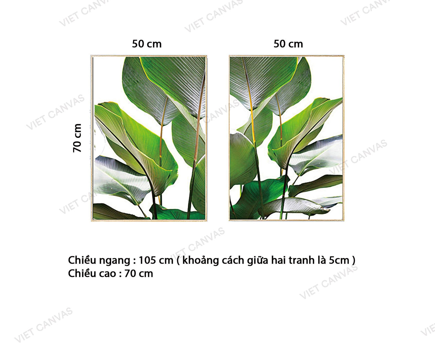 Bộ 2 Tranh Sắc Xanh Của Lá Cây - VZ611.2