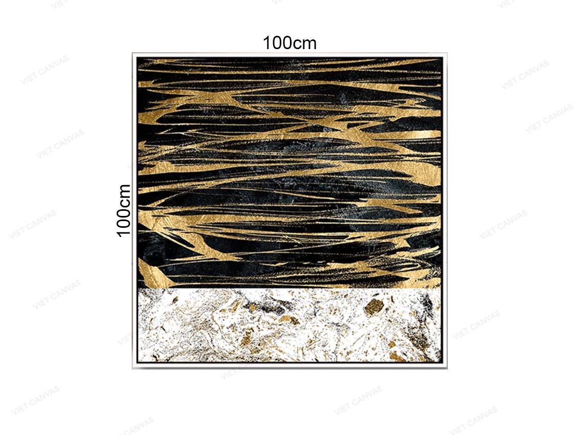 Tranh Trừu Tượng Đen Vàng - VZ817