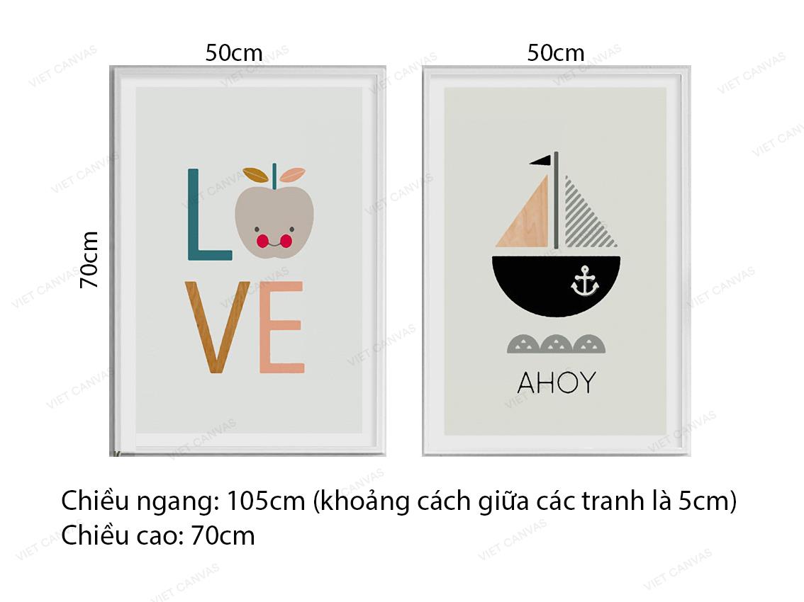 Bộ 2 Tranh Thuyền Và Quotes - VZ455.2