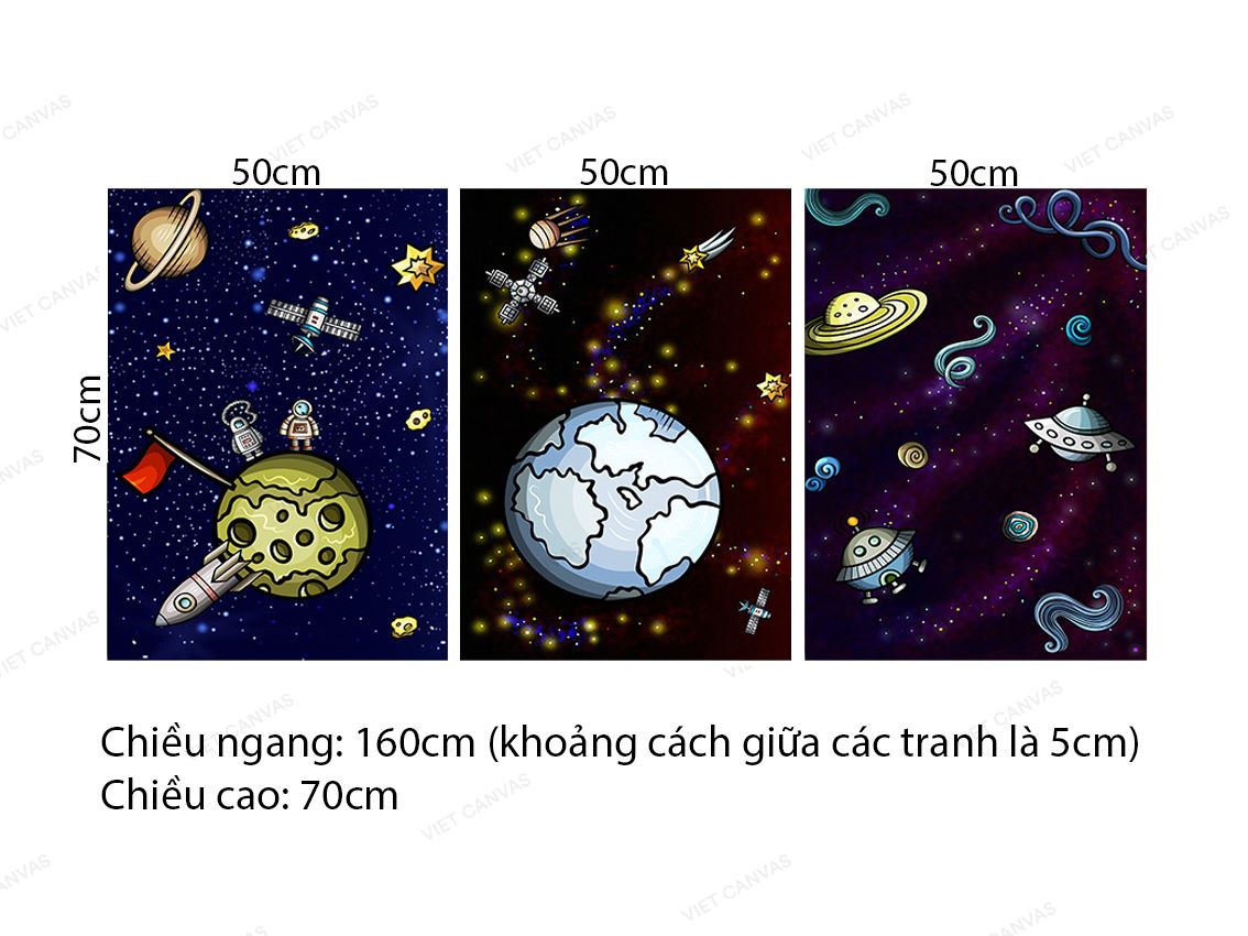 Bộ 3 Tranh Hành Tinh Bí Ẩn - VZ141.2
