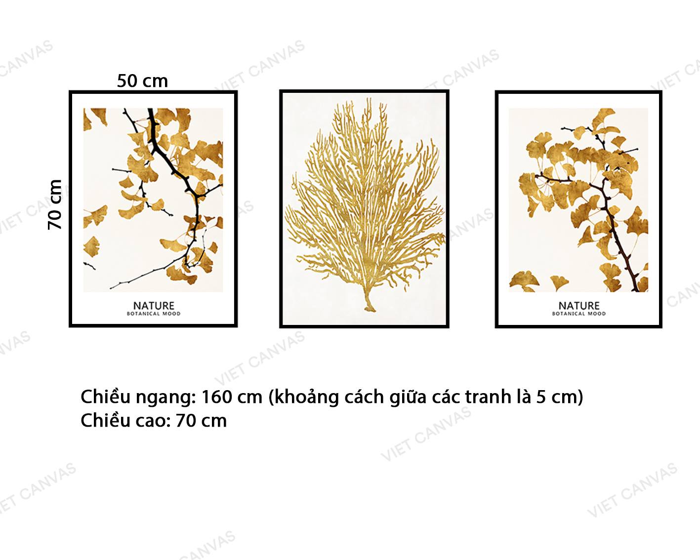 Bộ 3 Tranh Sắc Vàng Mùa Thu - VZ067.2